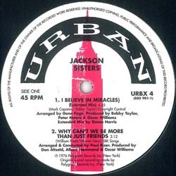 画像2: JACKSON SISTERS / I BELIEVE IN MIRACLES (ロングREMIX) [◎中古レア盤◎お宝！通称「アーバンMIX」！]