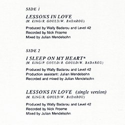 画像2: LEVEL 42 / LESSONS IN LOVE (カナダ原盤/12"MIX) [◎中古レア盤◎激レア！珍しい別ジャケ！滅多に無いカナダ原盤！別内容！]