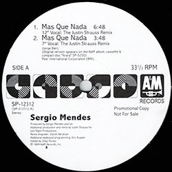 画像2: SERGIO MENDES / MAS QUE NADA (89年MIX/4VER) [■廃盤■お宝！少量生産！89年REMIX！]