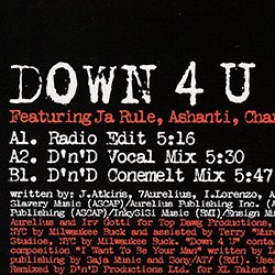 画像2: IRV GOTTI feat JA RULE, ASHANTI / DOWN 4 U (欧州原盤/REMIX) [◎中古レア盤◎お宝！ジャケ付原盤！大ヒット！]