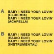画像2: JEROME STOCKS / BABY I NEED YOUR LOVIN (伊原盤/12"MIX) [◎中古レア盤◎激レア！シュリンク付美品！「盛上がる哀愁MIX」はコッチ！] (2)