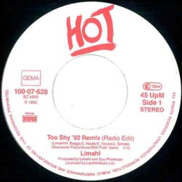 画像3: LIMAHL / TOO SHY 92年MIX (7インチMIX) [◎中古レア盤◎激レア！なんと新品！「君はTOO SHY」92年MIX！] (3)