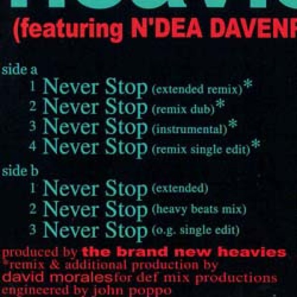 画像2: BRAND NEW HEAVIES / NEVER STOP (7VER) [◎中古レア盤◎お宝！人気ジャケ付！音質抜群の正規！歴史的名曲！] (2)