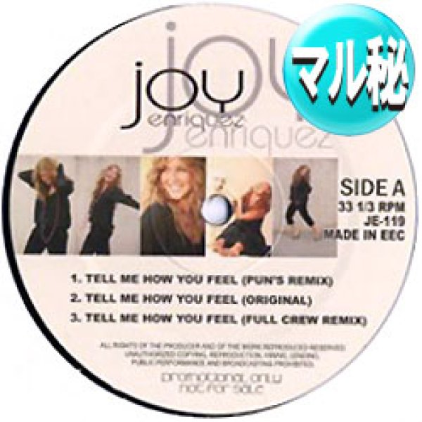 画像1: JOY ENRIQUEZ / TELL ME HOW YOU FEEL (マル秘MIX/全4曲) [■廃盤■お宝！美品！衝撃のマル秘MIX！超希少音源！] (1)
