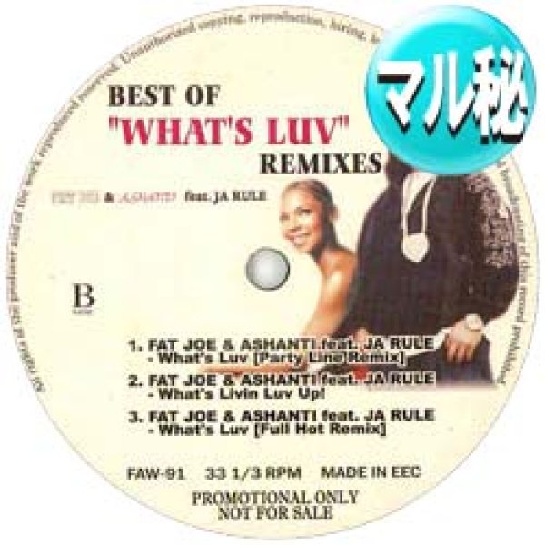 画像1: FAT JOE & ASHANTI / WHAT'S LUV (マル秘MIX) [■廃盤■お宝！超希少音源！幻のマル秘MIX！] (1)