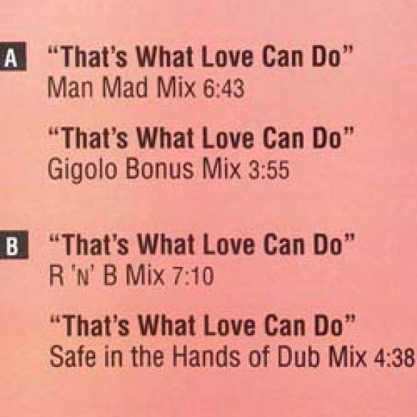 画像2: BOY KRAZY / THAT'S WHAT LOVE CAN DO (REMIX/4VER) [◎中古レア盤◎お宝！美A級品！希少ジャケ！必殺「R'N'B MIX」入り！] (2)