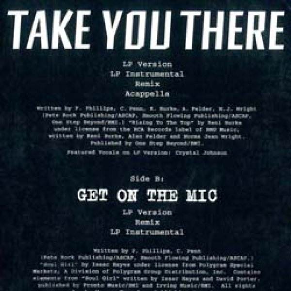 画像2: PETE ROCK & C.L.SMOOTH / TAKE YOU THERE (米原盤/全2曲) [◎中古レア盤◎お宝！シュリンク付原盤！メロウ大ネタ使い！] (2)