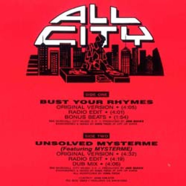 画像2: ALL CITY PRODUCTIONS / UNSOLVD MYSTERME (全2曲) [◎中古レア盤◎お宝！シュリンク付！FUNKYミドル最高峰！音質抜群の正規！] (2)