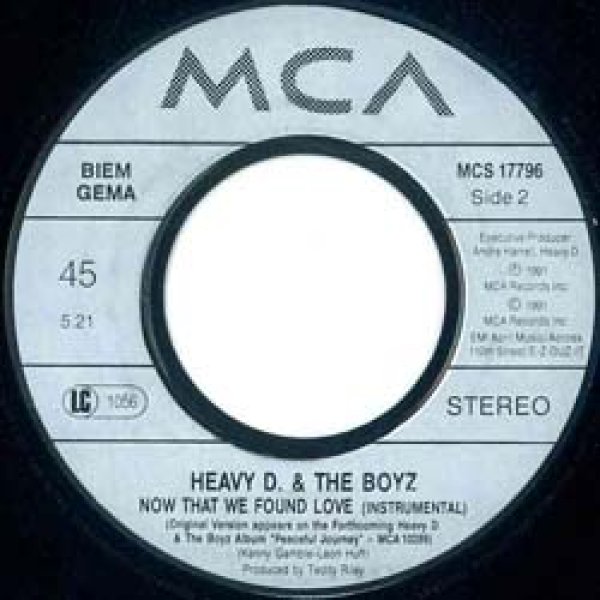 画像5: HEAVY D & THE BOYZ / NOW THAT WE FOUND LOVE (7インチMIX) [◎中古レア盤◎お宝！ドイツ版7"MIX！ダンス甲子園！] (5)