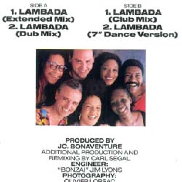 画像2: KAOMA / LAMBADA (米原盤/12"MIX) [◎中古レア盤◎お宝！33回転US原盤！ロングMIX！4VER入り！] (2)