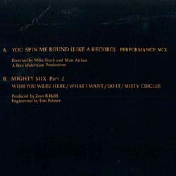 画像2: DEAD OR ALIVE / YOU SPIN ME ROUND (原盤/パート2) [◎中古レア盤◎お宝！日本版帯付！必殺「パフォーマンスMIX」！] (2)