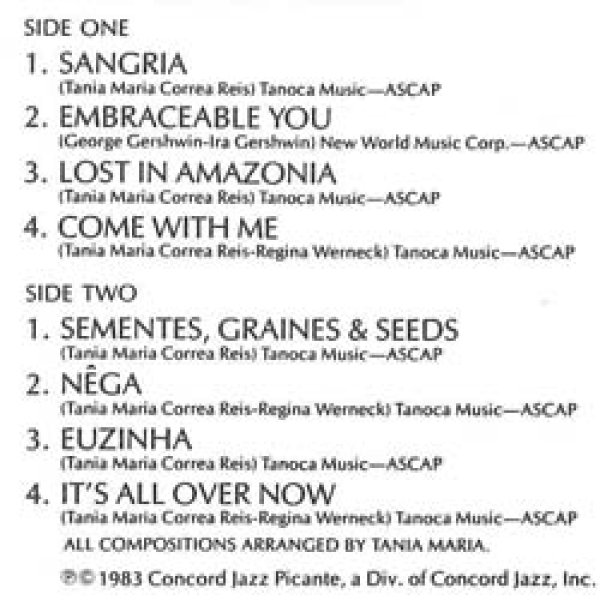 画像2: TANIA MARIA / COME WITH ME (LP原盤/全8曲) [◎中古レア盤◎お宝！コレは原盤！ロニー・ジョーダン原曲！] (2)