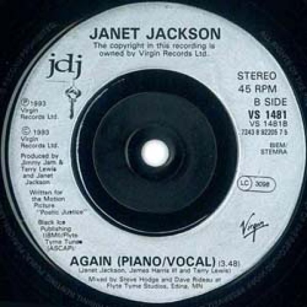画像4: JANET JACKSON / AGAIN (7インチ) [◎中古レア盤◎激レア！飾りたいジャケ！英国版のみ！] (4)