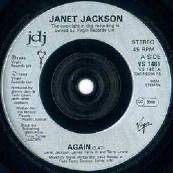 画像3: JANET JACKSON / AGAIN (7インチ) [◎中古レア盤◎激レア！飾りたいジャケ！英国版のみ！] (3)