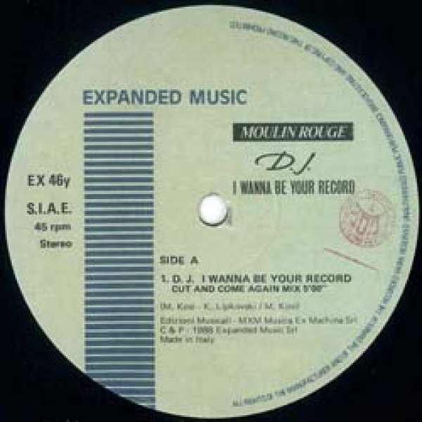 画像2: MOULIN ROUGE / D.J. I WANNA BE YOUR RECORD (伊原盤/12"MIX) [◎中古レア盤◎お宝！本物のイタリア原盤！必殺「DJ賛歌」！] (2)
