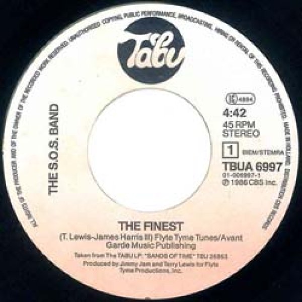 画像3: THE S.O.S. BAND / THE FINEST (7インチMIX) [◎中古レア盤◎お宝！美品！オランダ版ジャケ7"MIX！] (3)