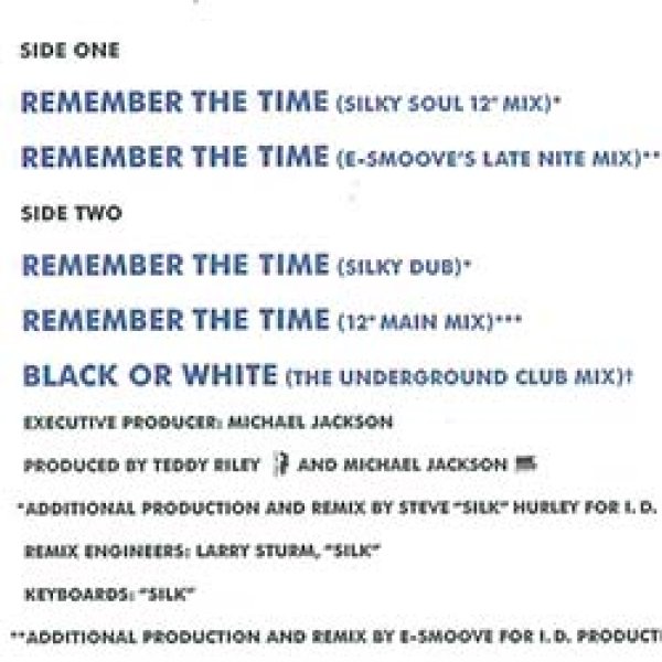 画像2: MICHAEL JACKSON / REMEMBER THE TIME (米原盤/REMIX) [◎中古レア盤◎激レア！本物のジャケ付原盤！] (2)