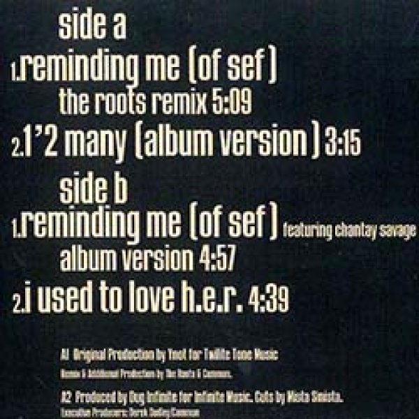 画像2: COMMON / REMINDING ME (欧州原盤/REMIX) [◎中古レア盤◎お宝！ステッカー付原盤！「THE ROOTS MIX」入り！] (2)