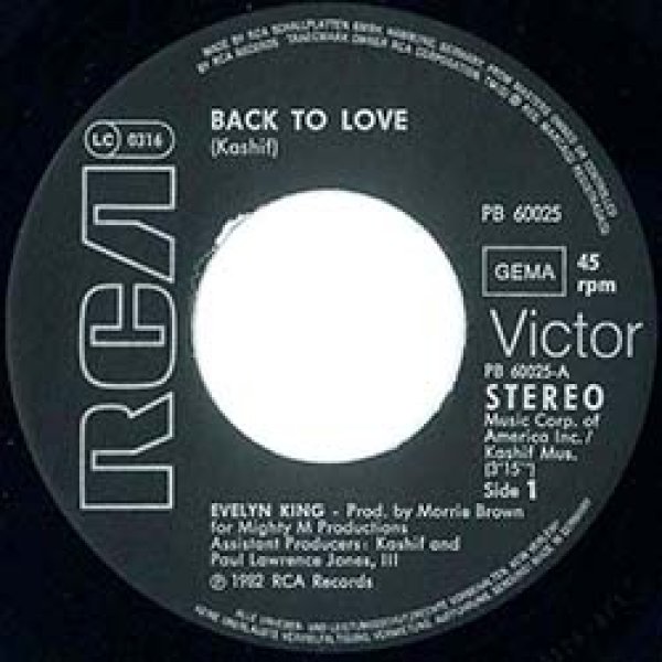 画像3: EVELYN KING / BACK TO LOVE (7インチMIX) [◎中古レア盤◎激レア！なんと新品同様！ドイツ版ジャケ&別内容！] (3)