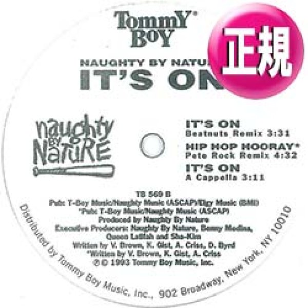 画像1: NAUGHTY BY NATURE / IT'S ON + HIP HOP HOORAY (REMIX/全2曲) [◎中古レア盤◎お宝！超豪華2曲！必殺ビートナッツREMIX！] (1)