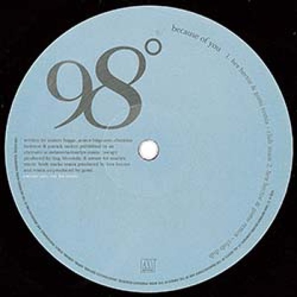 画像2: 98°/ BECAUSE OF YOU (UKプロモ/REMIX) [◎中古レア盤◎激レア！マニア品！非売品ジャケ原盤！] (2)