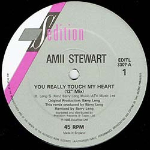 画像2: AMII STEWART / YOU REALLY TOUCHED MY HEART (英原盤/85年MIX) [◎中古レア盤◎激レア！本物の原盤！哀愁ダンクラ！] (2)