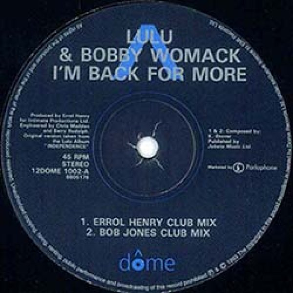 画像2: LULU & BOBBY WOMACK / I'M BACK FOR MORE (英原盤/REMIX) [◎中古レア盤◎お宝！ジャケ付原盤！極上哀愁カバー！] (2)