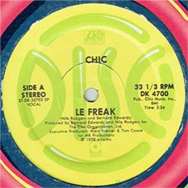 画像2: CHIC / LE FREAK + 1曲 (米原盤/全2曲) [◎中古レア盤◎激レア！シュリンク残！本物の初回ステッカー付原盤！] (2)