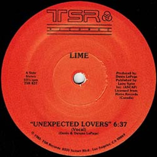 画像2: LIME / UNEXPECTED LOVERS (米原盤/12"MIX) [◎中古レア盤◎お宝！シュリンク付！美A級品！ライムジャケ原盤！哀愁ハイエナ！] (2)
