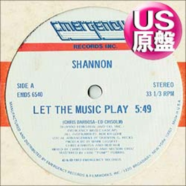 画像1: SHANNON / LET THE MUSIC PLAY (米原盤/12"MIX) [◎中古レア盤◎お宝！33回転US原盤！ロングMIX & 必殺DUB！] (1)