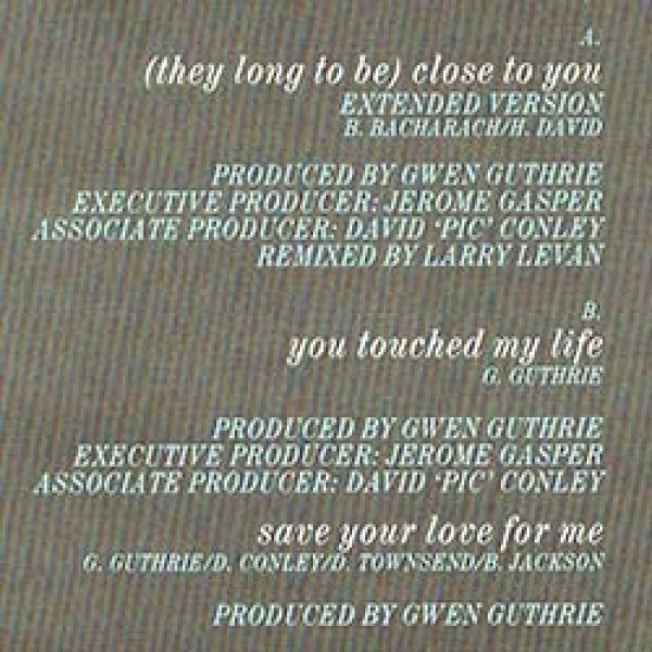 画像2: GWEN GUTHRIE / CLOSE TO YOU + 2曲 (英原盤/12"MIX) [◎中古レア盤◎激レア！最強ジャケ付！ラリーREMIX！] (2)