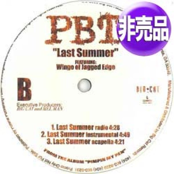 画像1: PBT / LAST SUMMER (USプロモ/全2曲) [◎中古レア盤◎お宝！少量生産！爽快メロウ！サマーチューン！] (1)