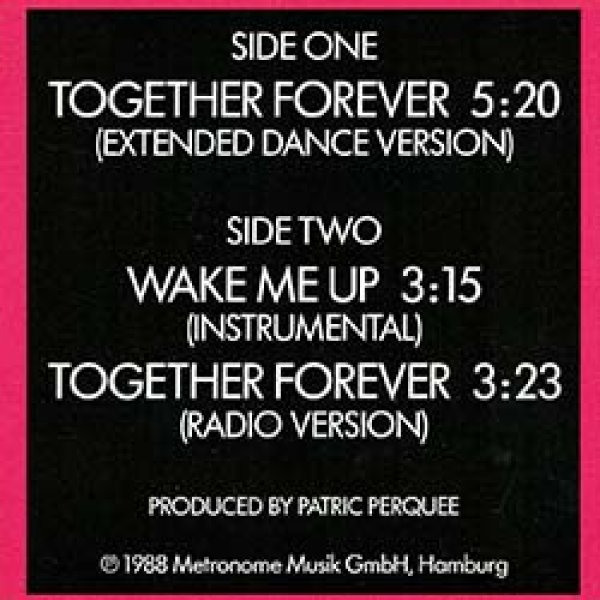 画像2: JENNIFER BELL / TOGETHER FOREVER (独原盤/12"MIX) [◎中古レア盤◎お宝！ドイツ原盤！女性版がコレ！ロングMIX！] (2)