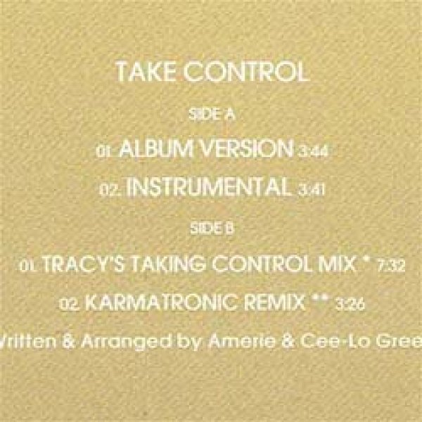 画像2: AMERIE / TAKE CONTROL (原盤/REMIX) [◎中古レア盤◎お宝！欧州ジャケ！R&Bハウス入り！] (2)