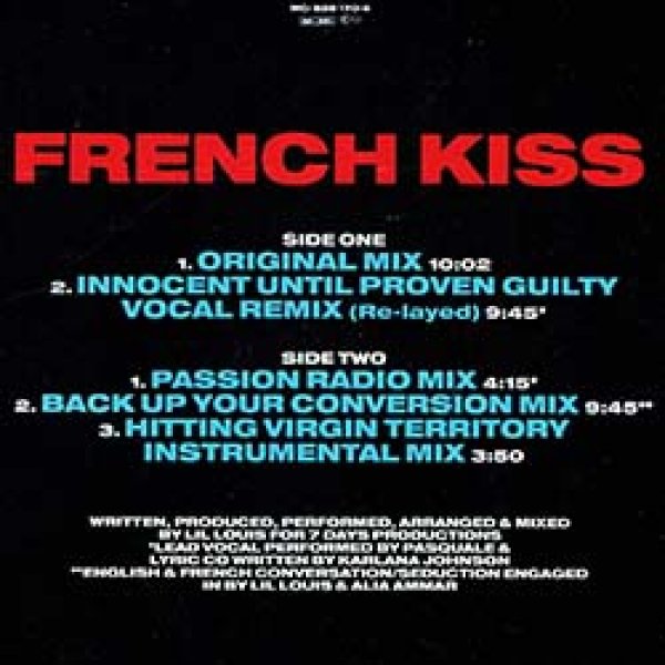 画像2: LIL LOUIS / FRENCH KISS (欧州原盤/5VER) [◎中古レア盤◎激レア！美品盤！別ジャケ！豪華内容版！永遠のエロティック名曲！] (2)