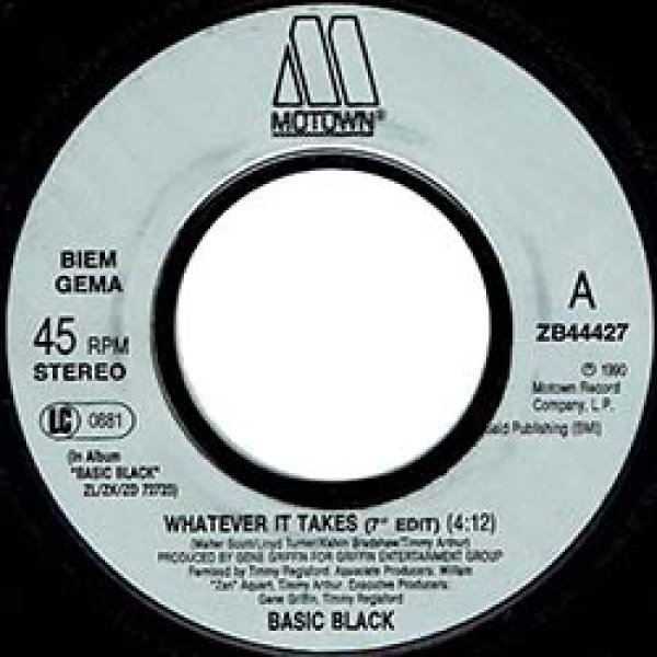 画像3: BASIC BLACK / WHAT EVER IT TAKES (7インチMIX) [◎中古レア盤◎お宝！奇跡の新品！90's名曲！希少な英国ジャケ + 7"MIX！] (3)