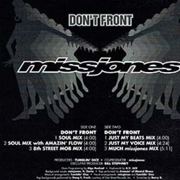 画像2: MISS JONES / DON'T FRONT (米原盤/REMIX) [◎中古レア盤◎お宝！金印入り原盤！JERU「COME CLEAN」使い！] (2)
