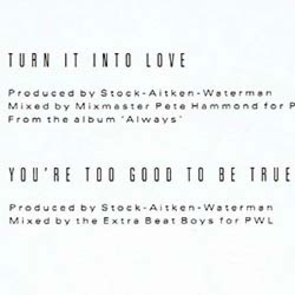 画像2: HAZELL DEAN / TURN IT INTO LOVE (7インチ) [◎中古レア盤◎お宝！英国版ジャケ7"！WINK原曲！愛が止まらない！] (2)