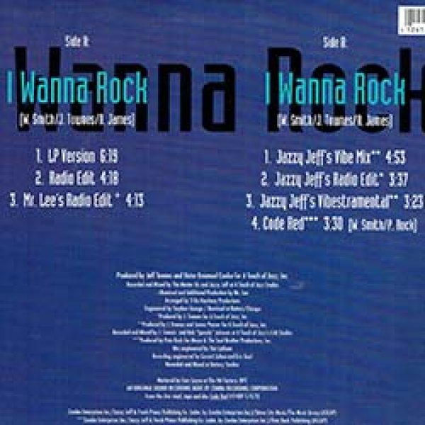 画像2: JAZZY JEFF & FRESH PRINCE / I WANNA ROCK (米原盤/全2曲) [◎中古レア盤◎お宝！本物のUS原盤！PARTYミドル名盤！] (2)