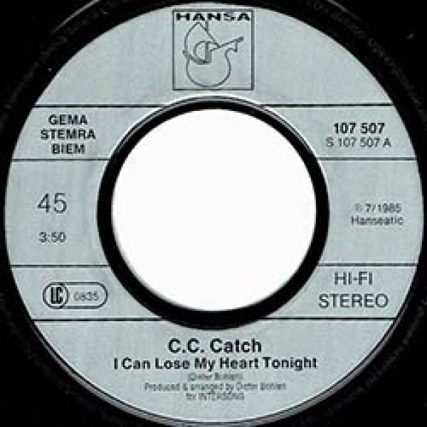 画像2: C.C.CATCH / 哀しみトゥナイト (7インチMIX) [◎中古レア盤◎お宝！西ドイツ版ジャケ7"MIX！女性哀愁ハイエナ最高峰！] (2)