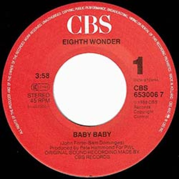 画像3: EIGHTH WONDER / BABY BABY (7インチ) [◎中古レア盤◎お宝！オランダ版ジャケ7"！"CROSS MY HEART"とコレ！] (3)