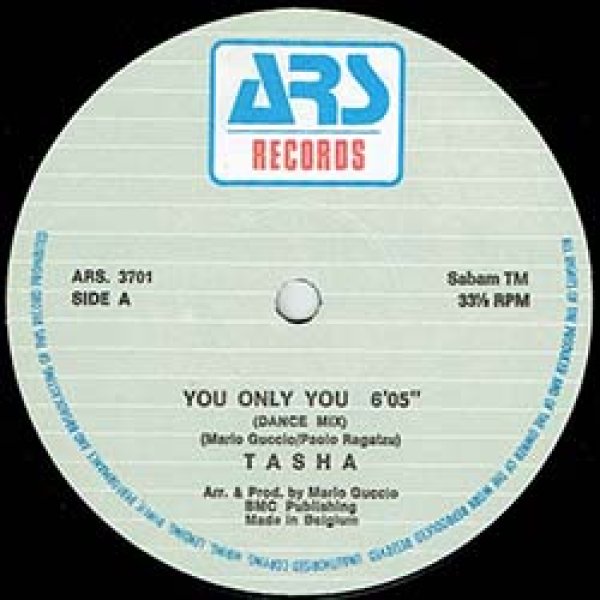 画像2: TASHA / YOU ONLY YOU (ベルギー原盤/12"MIX) [◎中古レア盤◎激レア！ベルギー原盤！哀愁女性名曲！インスト入り！] (2)