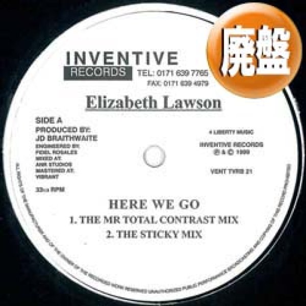 画像1: ELIZABETH LAWSON / HERE WE GO (REMIX) [■廃盤■お宝！英国のみ！エモーションズ使いR&B！] (1)