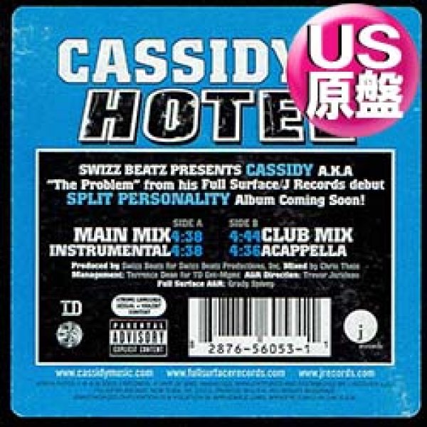 画像1: CASSIDY feat R.KELLY / HOTEL (米原盤/4VER) [◎中古レア盤◎お宝！コレは原盤！哀愁ヒット！] (1)
