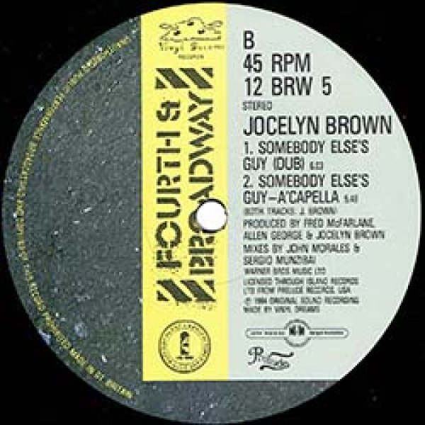 画像3: JOCELYN BROWN / SOMEBODY ELSE'S GUY (英原盤/M&Mミックス) [◎中古レア盤◎激レア！美ジャケ！REMIX版のみのアカペラ入り！] (3)