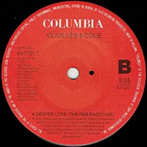 画像3: CLIVILLES & COLE / A DEEPER LOVE (別MIX/7インチMIX) [◎中古レア盤◎激レア！奇跡の新品！和蘭版ジャケ7"MIX！跳ねてる別MIX！] (3)