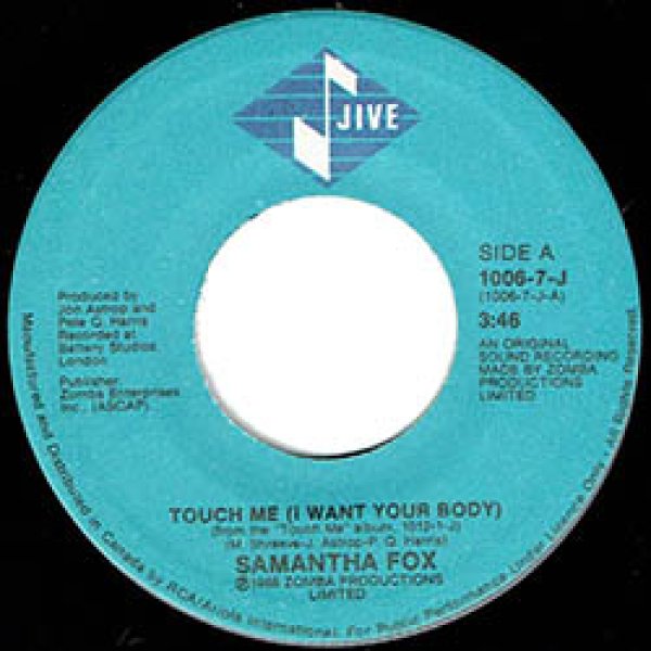 画像2: SAMANTHA FOX / TOUCH ME (7インチ) [◎中古レア盤◎激レア！超貴重な別ジャケ7"！世界特大ヒット！] (2)