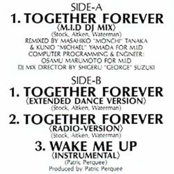 画像2: JENNIFER BELL / トゥゲザー・フォーエヴァー (原盤/ジャパンMIX) [◎中古レア盤◎お宝！帯付＆日本版ジャケ！必殺"M.I.D REMIX"！] (2)