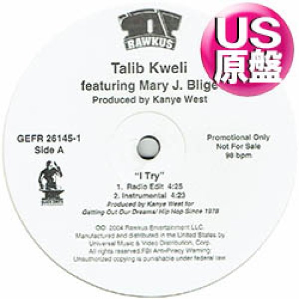 画像1: TALIB KWELI feat MARY J. BLIGE / I TRY (米原盤/5VER) [◎中古レア盤◎お宝！コレは原盤！「GET BY」路線！カニエ！] (1)