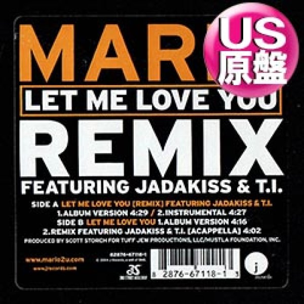 画像1: MARIO / LET ME LOVE YOU (米原盤/REMIX) [◎中古レア盤◎お宝！コレは原盤！美メロR&B！REMIX入り！] (1)
